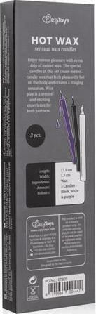 Easytoys Sensual Hot Wax Candles Κερί για Μασάζ 3τμχ