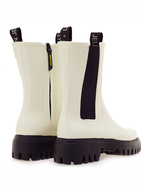City 05 Leather Women's Ankle Boots White