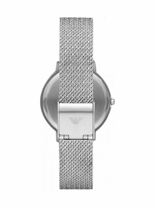 Armani Exchange Γυναικείο Ρολόι 36mm Μπαταρίας με Ασημί Μεταλλικό Μπρασελέ
