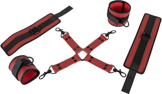 You2Toys Bad Kitty Bondage Set Σετ για Δέσιμο Άκρων σε Κόκκινο Χρώμα