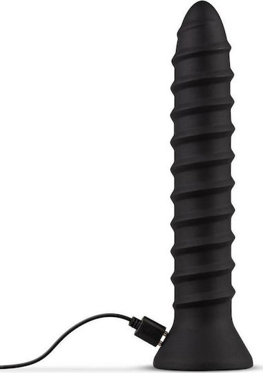 Easytoys Screwed Анален вибратор Large Черен 20см