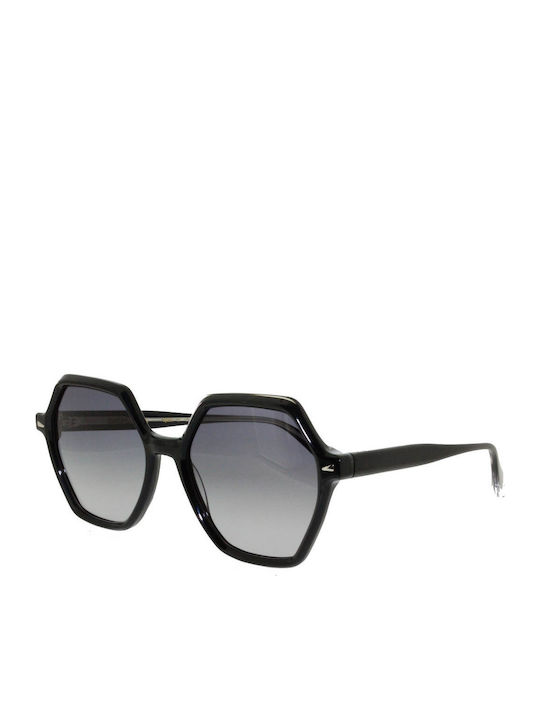 Gigi Barcelona Sunset Women's Sunglasses with Black Plastic Frame and Black Gradient Lens 6543/1