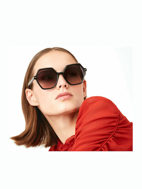 Gigi Barcelona Sunset Women's Sunglasses with Black Plastic Frame and Black Gradient Lens 6543/1