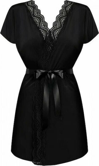 Obsessive Diyosa Peinoir Sexy Robe Black