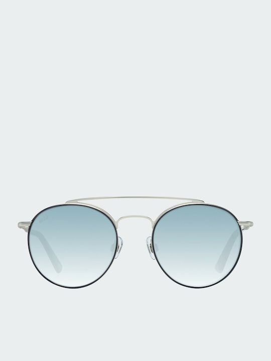 Web Men's Sunglasses with Silver Metal Frame and Blue Lens WE0188 15X