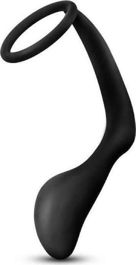Blush Anal Adventures Cock Ring Plug Black