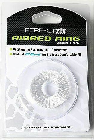 Perfect Fit Brand Ribbed Ring Cock Ring Schwanz Clear