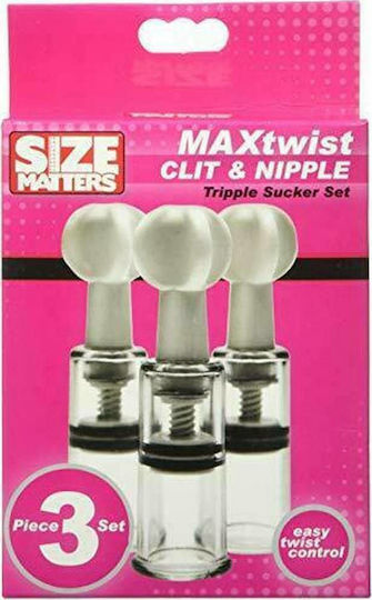 XR Master Series Twisted Triplets Nipple Clit Suckers Sauger Brustwarzen Transparent 3Stück