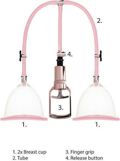 Shots Breast Pump Set Medium Sauger Brustwarzen Rose Gold 1Stück
