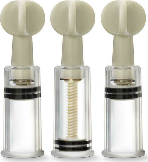 Temptasia Clit And Nipple Twist Suckers Αναρροφητής Θηλών Διάφανος 3τμχ