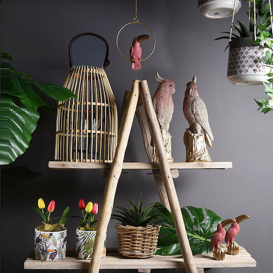 Zaros Φαναράκι Bamboo Επιδαπέδιο Μπεζ 27x27x43.5εκ.
