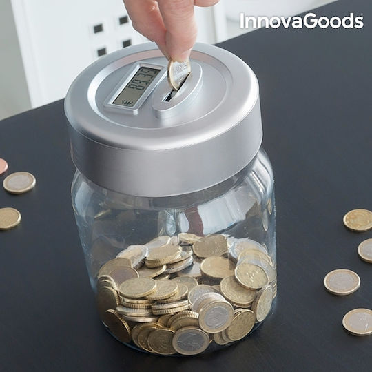 InnovaGoods Money Box Plastic Transparent 12x12x17cm