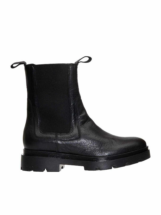 Paola Ferri Leather Women's Ankle Boots Black