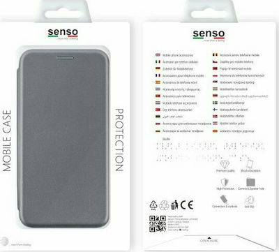 Senso Oval Stand Carte Piele artificială Gri (Galaxy S21+ 5G) SEOVSAMS21PT