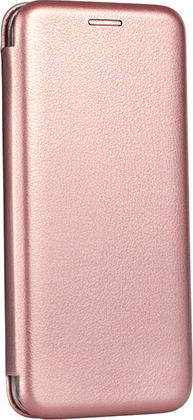 iNOS Curved M Folio Book Δερματίνης Ροζ Χρυσό (iPhone 8 Plus / 7 Plus)