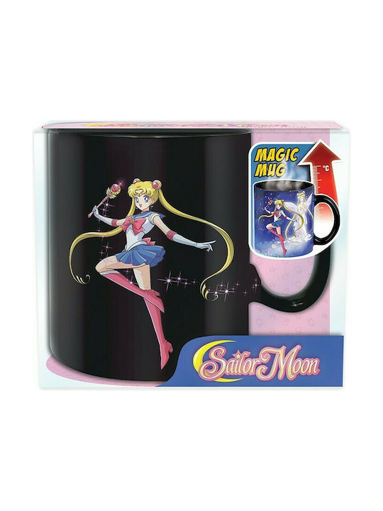 Abysse Sailor Moon And Chibi Moon Ceramic Cup Multicolour 460ml