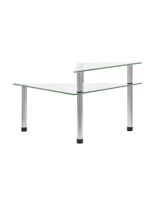 vidaXL Tabletop Metal Base 49.5x35x19cm Silver