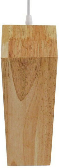 GloboStar Elise Triangle Κρεμαστό Φωτιστικό Μπεζ με Ντουί E27 29x8x28εκ.
