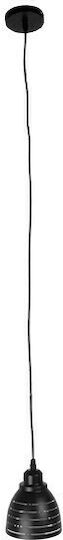 GloboStar Line Stars Pendant Light Black Bell with Socket E27 12.5x12.5cm