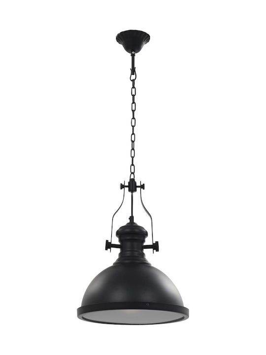 vidaXL Pendant Light Black Bell with Socket E27 31x40cm