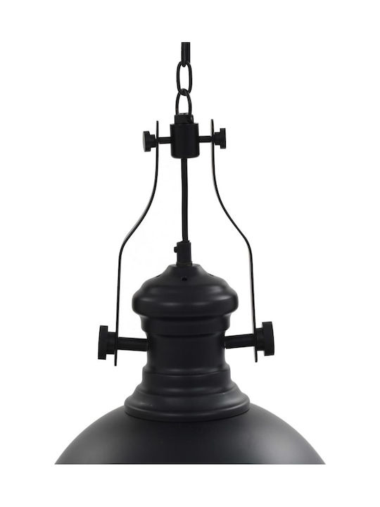 vidaXL Pendant Light Black Bell with Socket E27 31x40cm