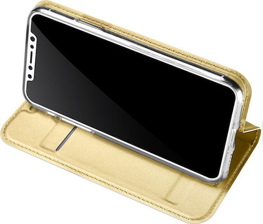 Dux Ducis Skin Pro Book Piele artificială Auriu (iPhone XR)