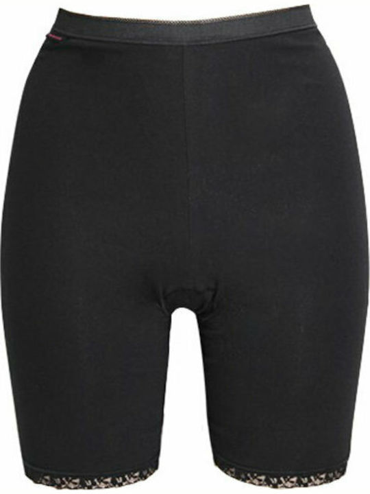 High-waisted Women's Boxer with Lace Black
