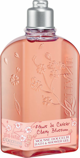 L'Occitane Cherry Blossom Bath Bubble Bath Gel and Scent Cherry Blossom 250ml