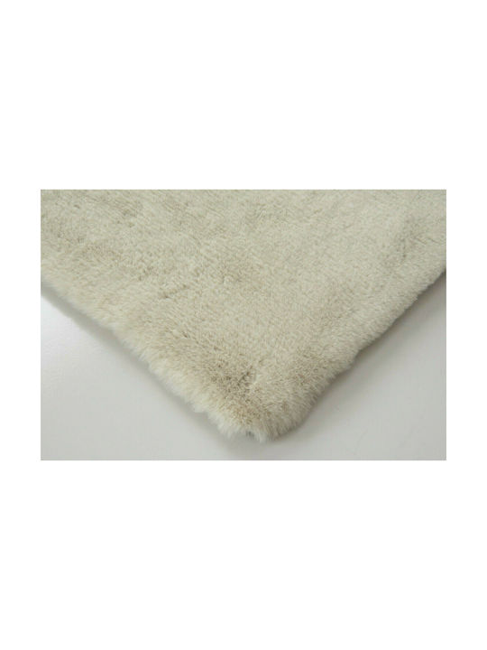 Newplan Puffy Teppich Rund Zottelig Pelzige T-FC3 Beige