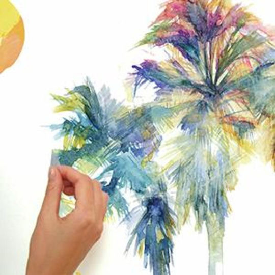 RoomMates Decor Kids Wall Sticker Watercolor Palm Tree RMK2782 58cm