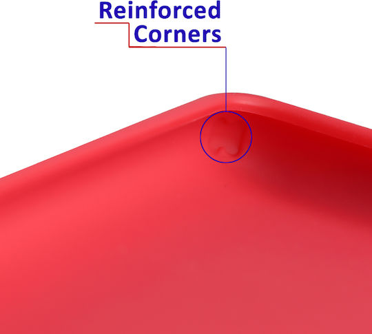 Volte-Tel Carbon Camera Protective Задна корица Силикон Червен (Redmi Note 8)