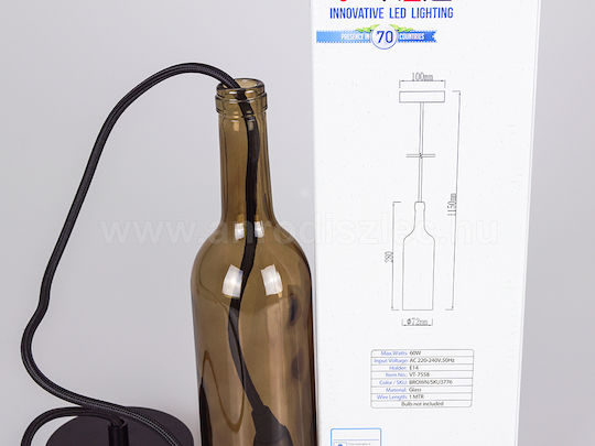 V-TAC Bottle Hängelampe Beige mit Fassung E14, E.14