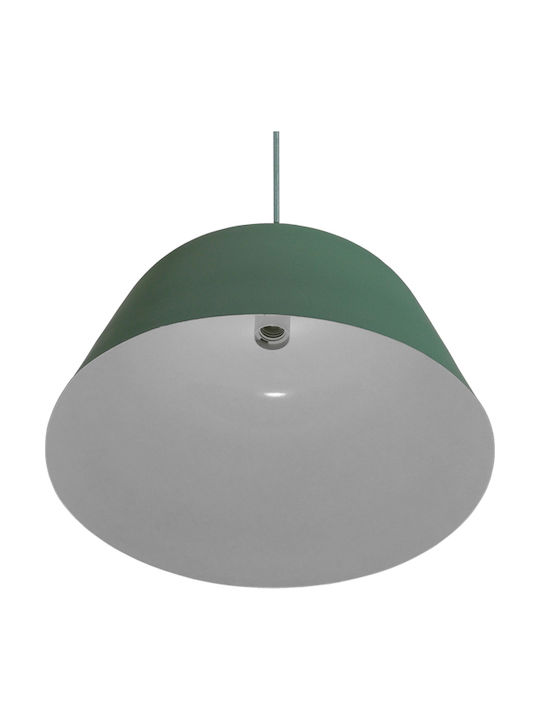 GloboStar Upvale Pendant Light Green Bell with Socket E27 40x24cm