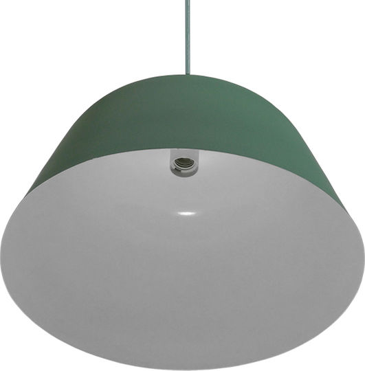 GloboStar Upvale Green Bell Pendant Ceiling Light with E27 Socket 40x24x24cm
