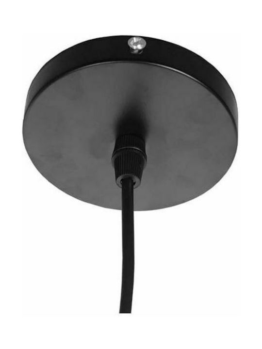 GloboStar Laguna Pendant Light Black Bell with Socket E27 12.5x12.5cm