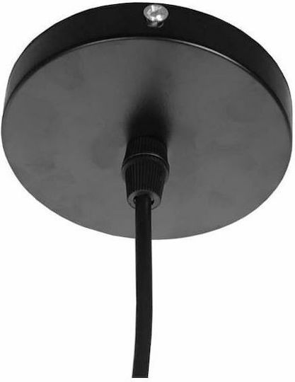 GloboStar Laguna Pendant Light Black Bell with Socket E27 12.5x12.5cm