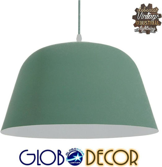 GloboStar Upvale Green Bell Pendant Ceiling Light with E27 Socket 40x24x24cm