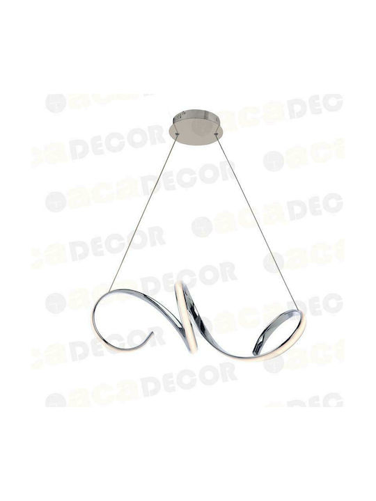 Aca Cleo Pendant Light Silver Rail 64x64cm