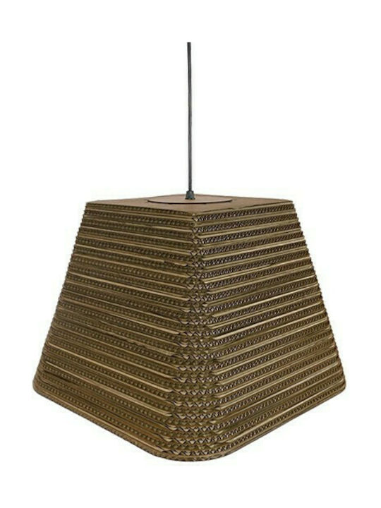 GloboStar Corfu Hängelampe Braun Glocke mit Fassung E27 38x38x30cm.