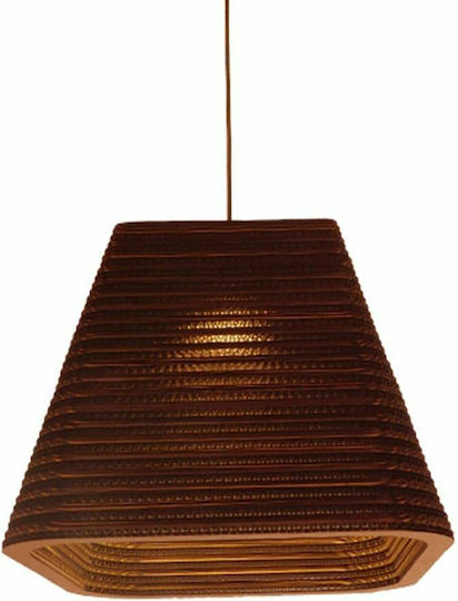 GloboStar Corfu Pendant Light Brown Bell with Socket E27 38x38x30cm