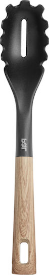 Pal Bambus Servierlöffel Nudeln Tef Sieb aus Nylon Schwarze 34cm