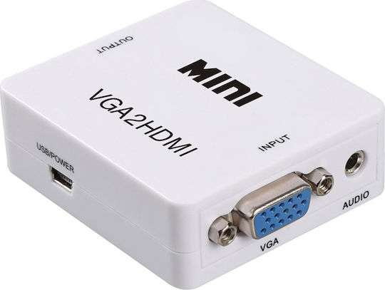 OWI FL-459 VGA Konverter weiblich zu HDMI weiblich Weiß