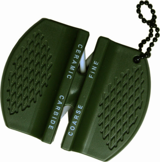 MFH Duo Green Handheld Knife Sharpener with 2 Levels