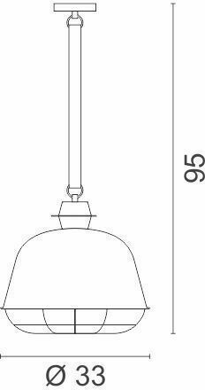 Spot Light Висящо осветително тяло Бял 33x33x120см.