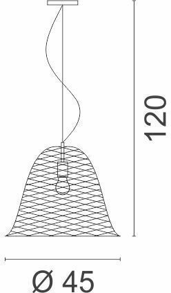 Spot Light Κρεμαστό Φωτιστικό Ασημί 50x50εκ.