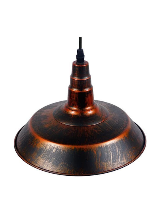 GloboStar Ray Hängelampe Bronze Glocke mit Fassung E27 26x25cm.