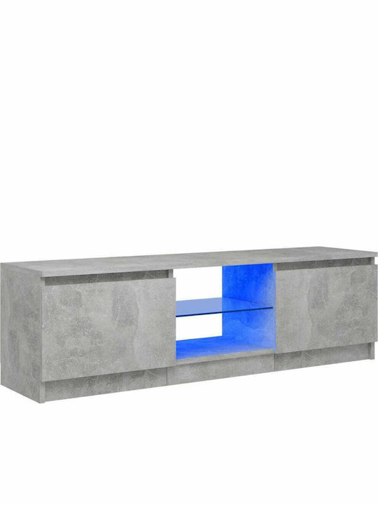 Stand TV Cu Iluminare LED Gri L120xA30xÎ35,5cm