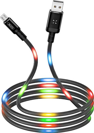 XO NB108 LED USB 2.0 to micro USB Cable Πολύχρωμο 1m (16.005.0027) 1τμχ