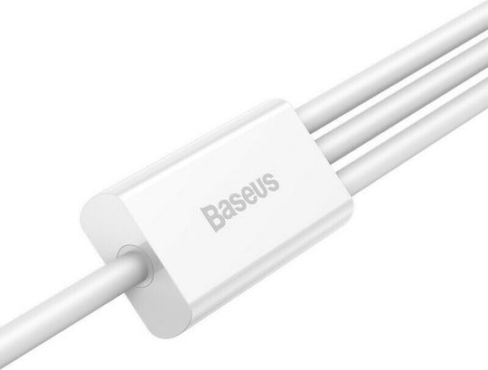 Baseus Superior Series Regular USB to Lightning / Type-C / micro USB 1.5m 3.5A Cable White (CAMLTYS-02)