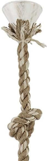 Heronia Hängelampe Braun mit Seil für Fassung E27 30x66x66cm.